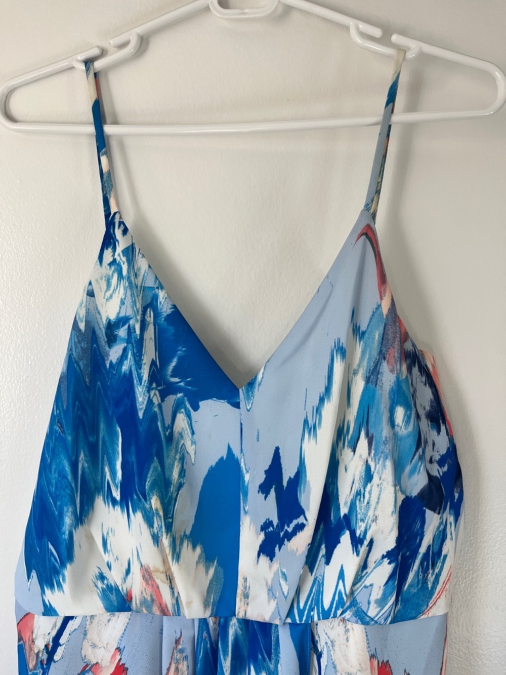 Nordstrom Blue Multi Print Midi Dress - Picture 2 of 4